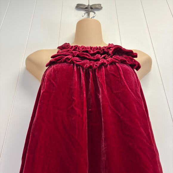 Sundance Women's Velvet Boho Fairy Grunge Whimsigoth Vamp Top Size XS Festival - Picture 2 of 7